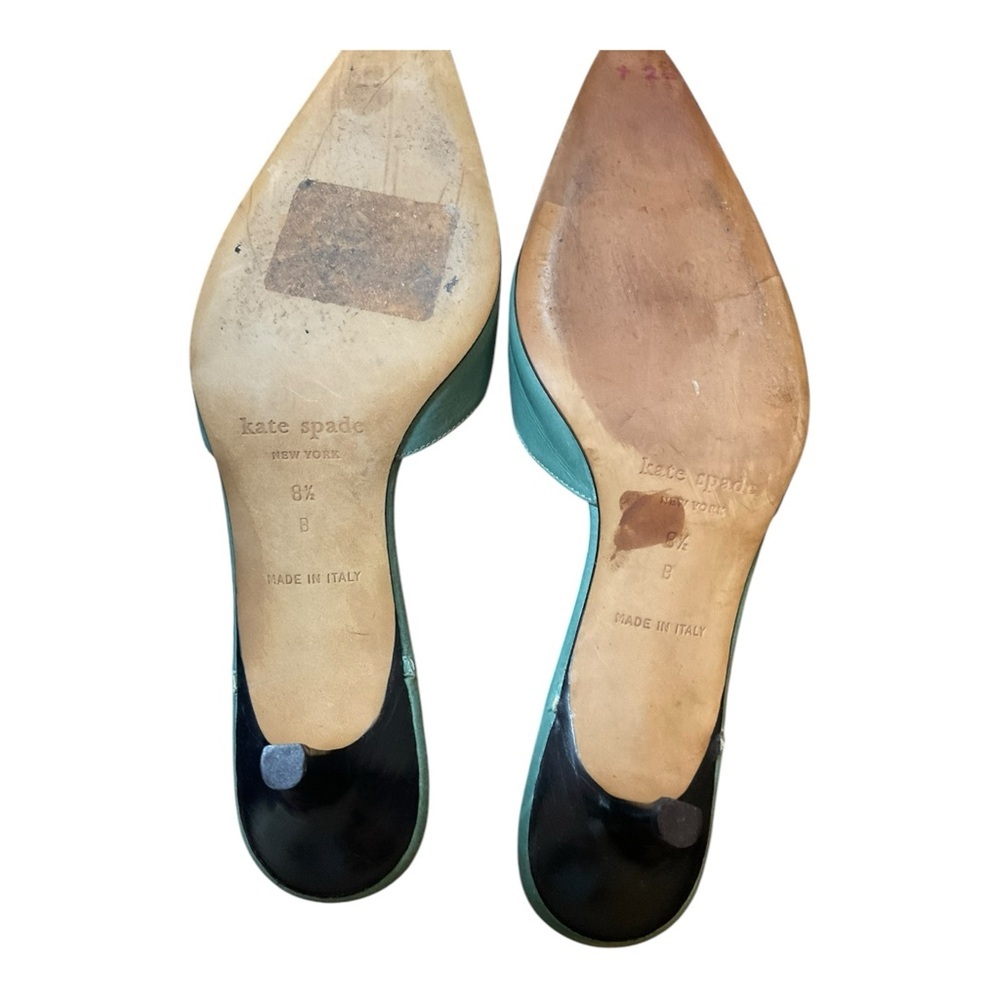 Kate Spade Women’s Green Sandals Shoes heels Mules Size 8.5 - Picture 14 of 16